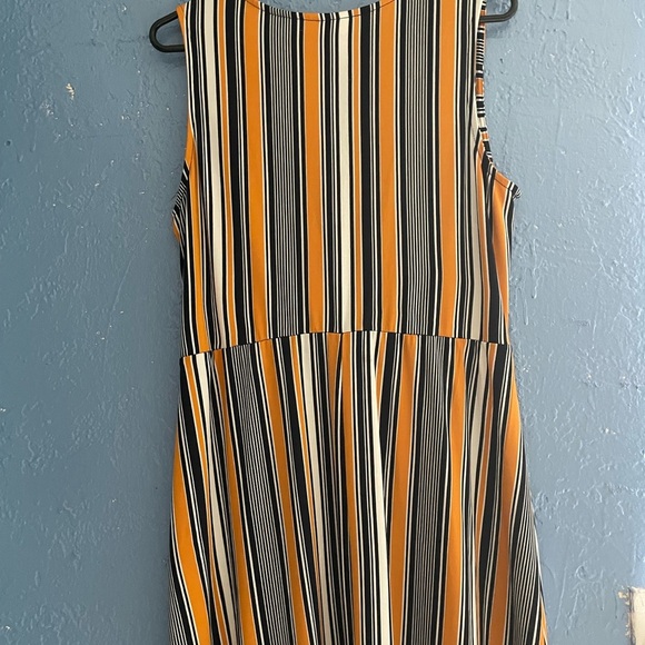 Wrapper Multicolor Striped dress size L - Picture 5 of 7